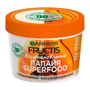 ماسک ترمیم کننده مو گارنیه Garnier سری Fructis مدل Papaya حاوی عصاره پاپایا حجم 390 میل