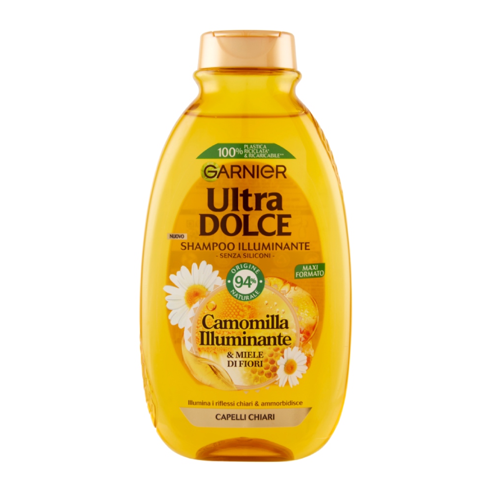 شامپو موی سر گارنیه Garnier سری Ultra Dolce مدل Camomilla Illuminante حجم 300 میل