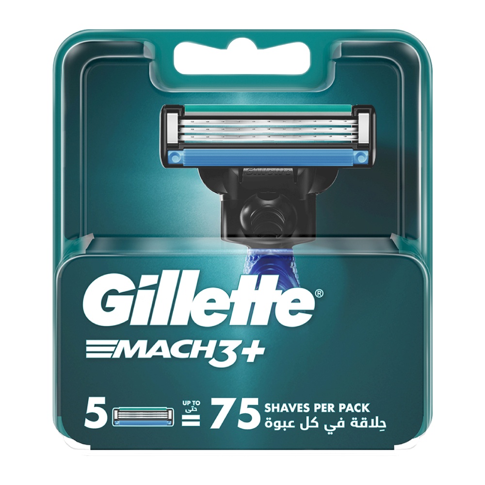 تیغ یدک ژیلت Gillette مدل +Mach3 تیغه سه لبه بسته 5 عددی