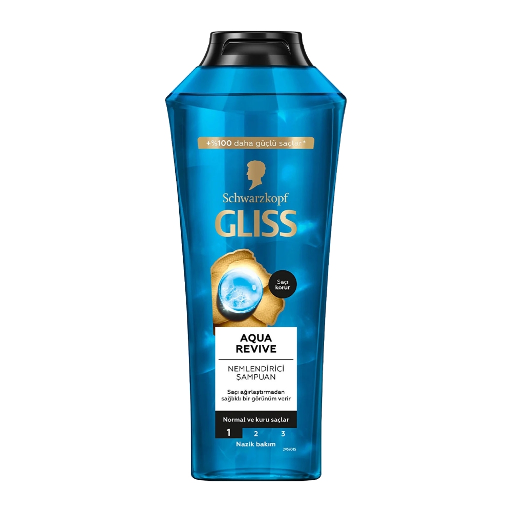 شامپو آبرسان مو Gliss مدل Aqua Revive مناسب موهای خشک و آسیب دیده حجم 500 میل