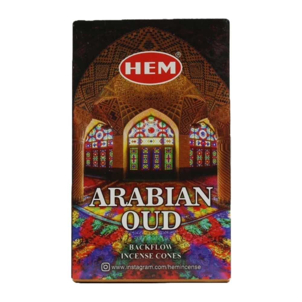 عود مخروطی آبشاری Hem مدل Arabian Oud رایحه عود عربی بسته 10 عددی