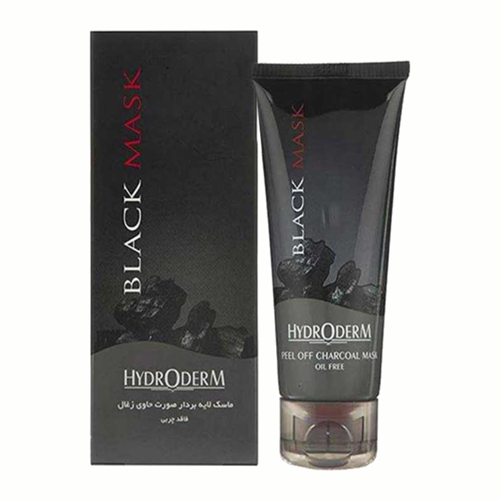 ماسک لایه بردار صورت هیدرودرم Hydroderm مدل Black Mask حجم 150 میل