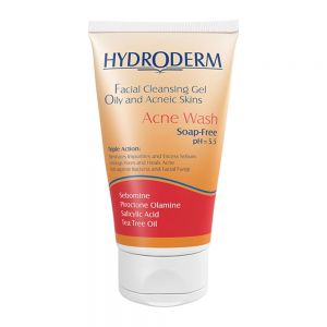 ژل شستشو صورت هیدرودرم Hydroderm مدل Acne Wash مناسب پوست چرب حجم 150 میل