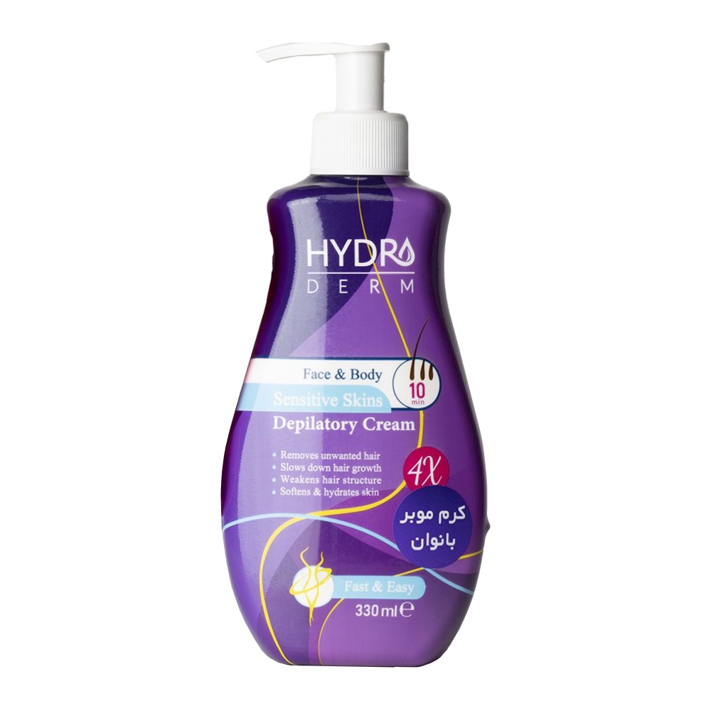 کرم موبر زنانه هیدرودرم Hydroderm مدل Sensitive Skin مناسب پوست حساس حجم 330 میل