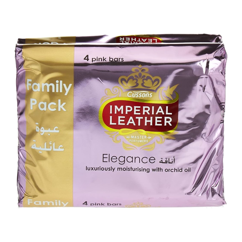 صابون دست و بدن امپریال لدر Imperial Leather مدل Elegance بسته 4 عددی وزن 700 گرم