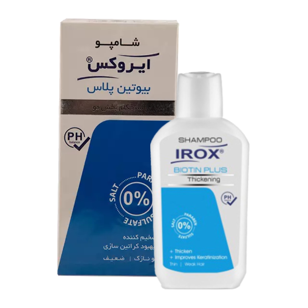 شامپو مو ایروکس Irox مدل Biotin Plus ​مناسب موهای نازک و ضعیف وزن 200 گرم