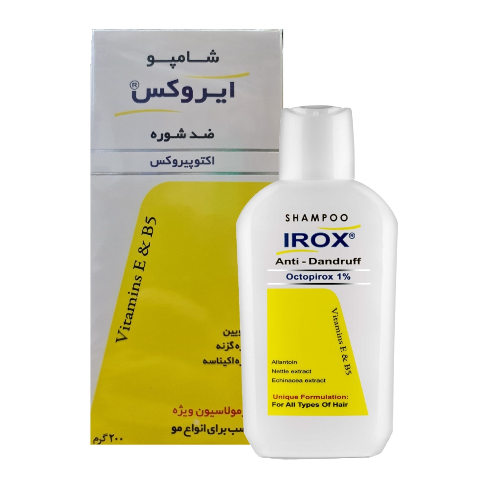 شامپو ضد شوره مو ایروکس Irox مدل Octopirox مناسب انواع مو وزن 200 گرم