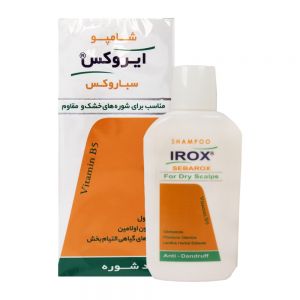 شامپو ضد شوره مو ایروکس Irox مدل Sebarox مناسب برای شوره های خشک و مقاوم وزن 200 گرم