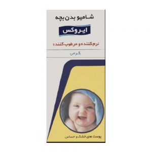 شامپو بدن کرمی بچه ایروکس Irox مدل Dry And Sensitive مرطوب کننده وزن 200 گرم