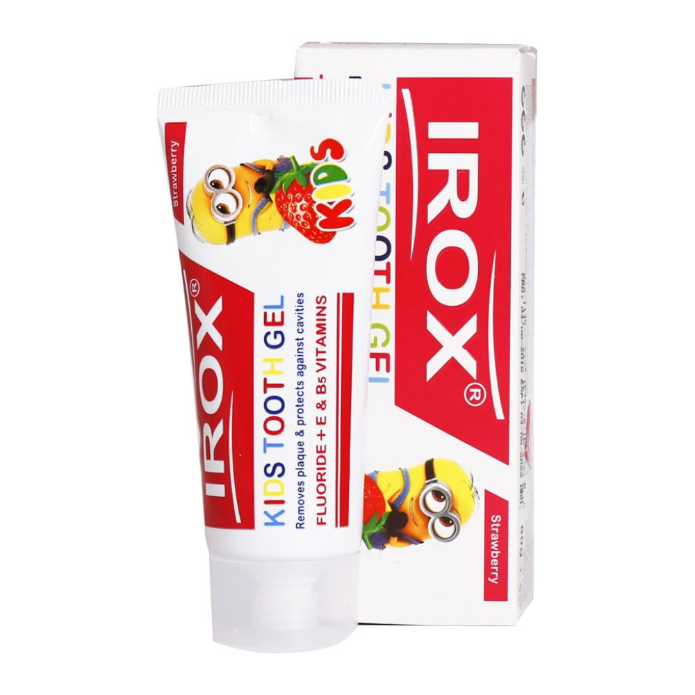 خمیر دندان کودک ایروکس Irox مدل Strawberry حاوی فلوراید وزن 80 گرم