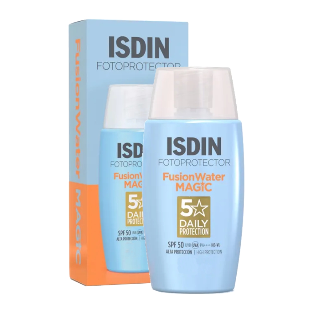 کرم ضد آفتاب بی رنگ Isdin مدل Fusion Water Magic حاوی SPF 50 حجم 50 میل