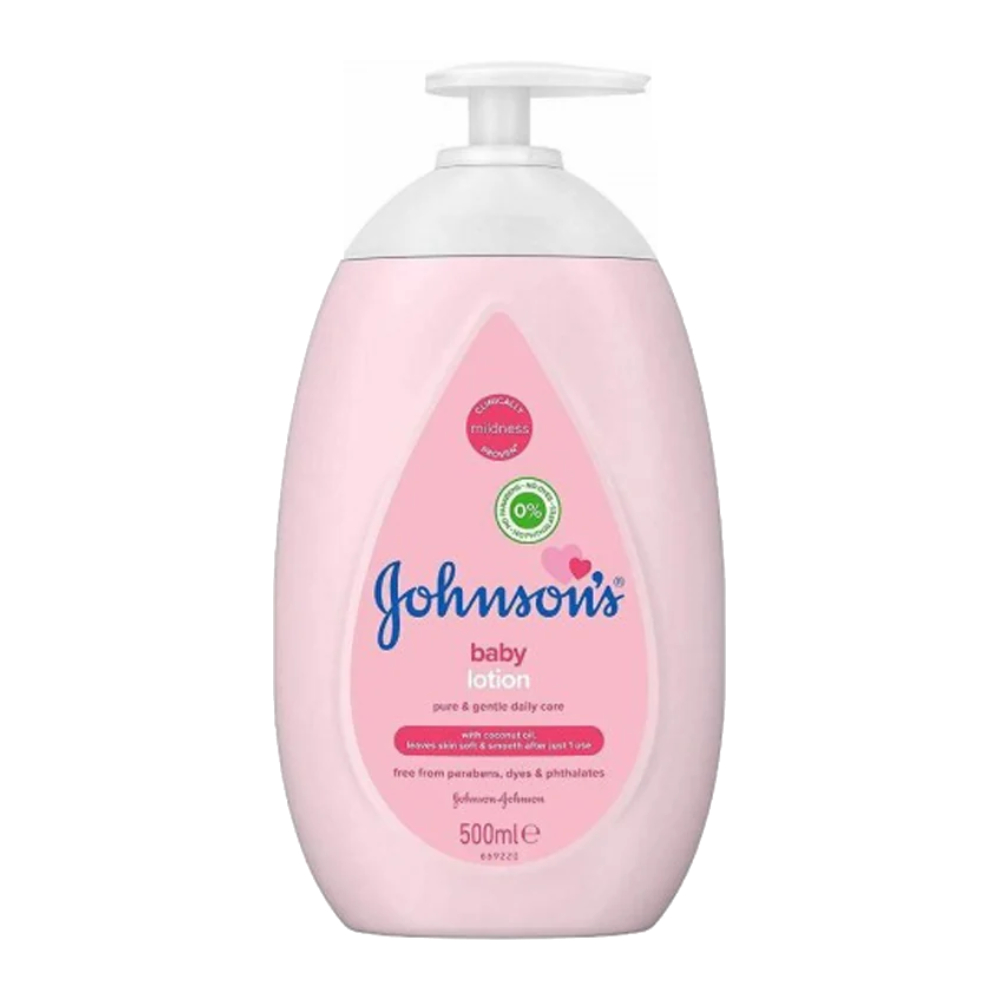 لوسیون بدن کودک Johnsons حاوی روغن نارگیل مناسب مصرف روزانه حجم 500 میل