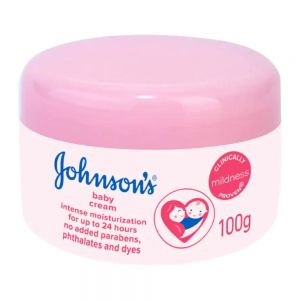 کرم مرطوب کننده پوست کودک جانسون Johnson's مدل Baby Cream وزن 100 گرم