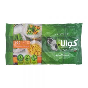 کیسه فریزر کوالا Koala سایز بزرگ 25X35 سانتی متری بسته 100 عددی