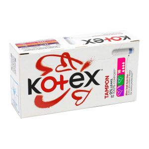 تامپون Kotex مدل Super مخصوص روزهای با میزان خونریزی زیاد بسته 16 عددی