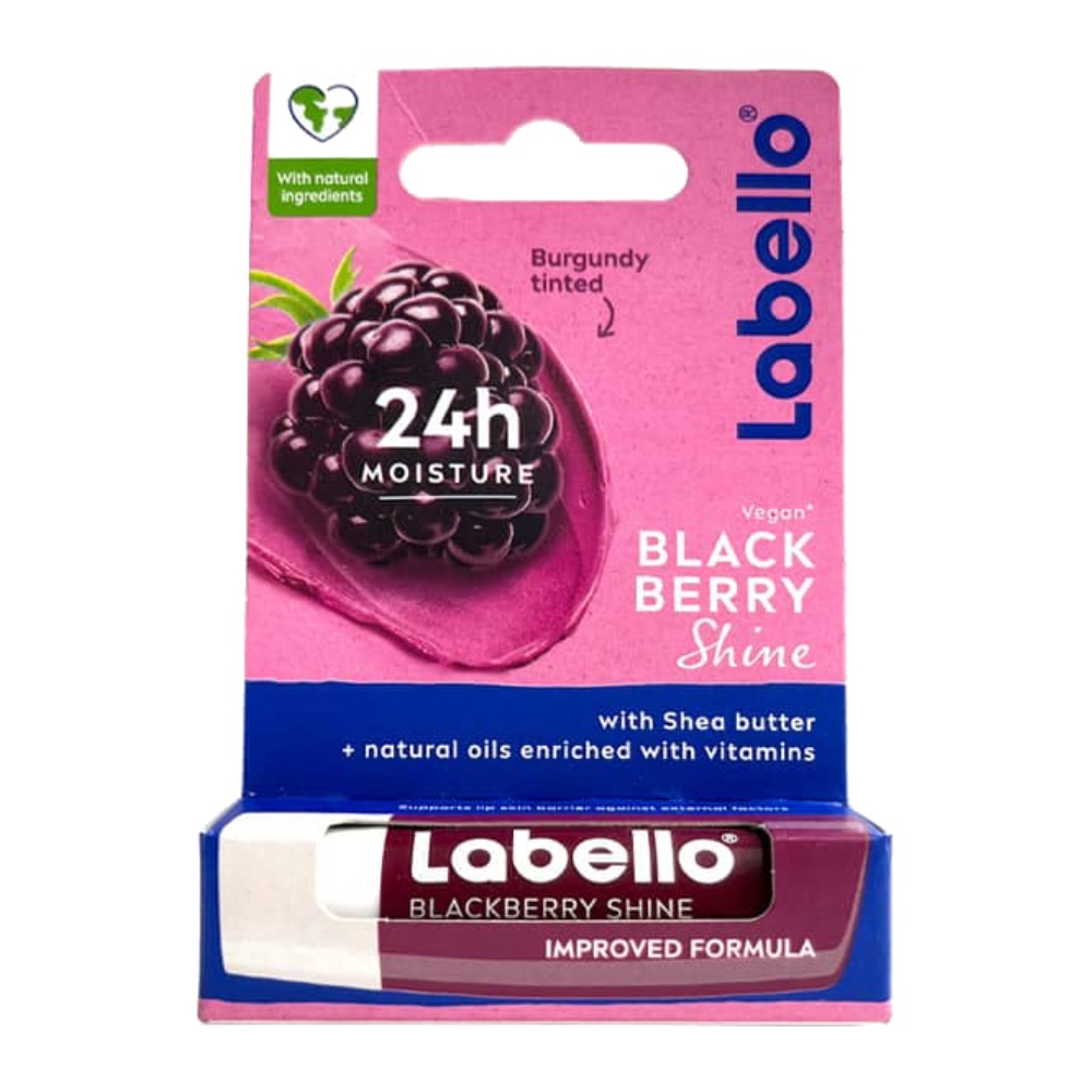 بالم لب Labello مدل Black Berry Shin درخشان کننده لب وزن 4.8 گرم