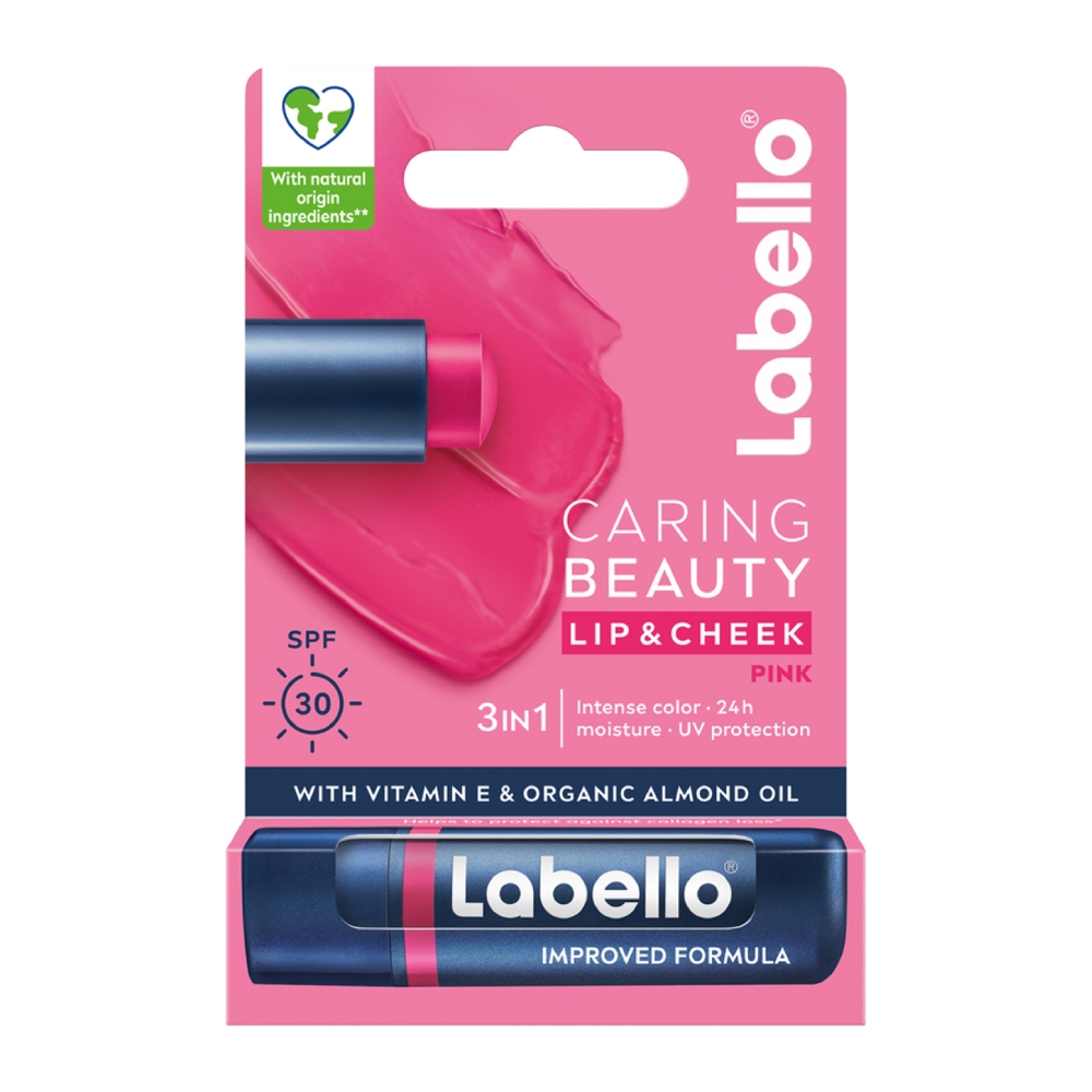 بالم لب و گونه Labello مدل Pink آبرسان و نرم کننده لب وزن 4.8 گرم