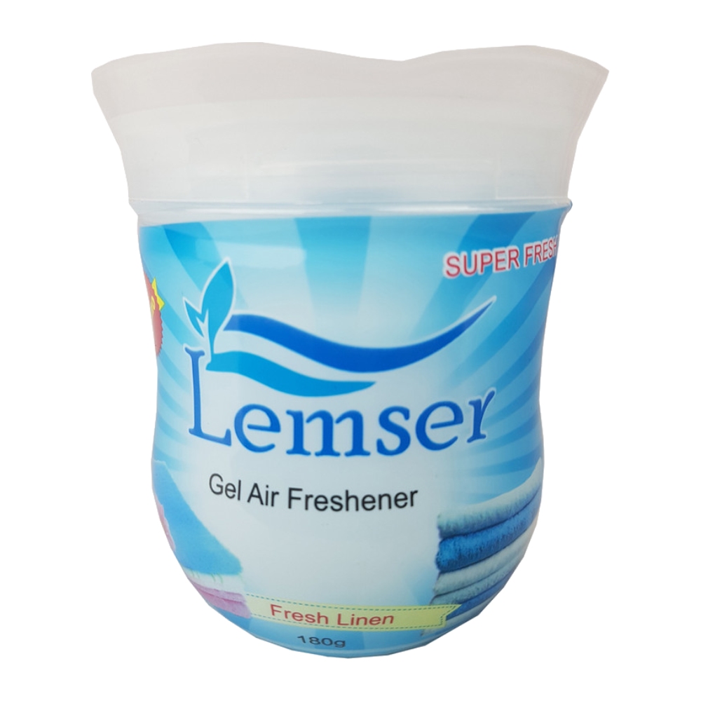 خوشبو کننده هوا ژله ای لمسر Lemser مدل Fresh Linen رایحه پارچه نو وزن 180 گرم