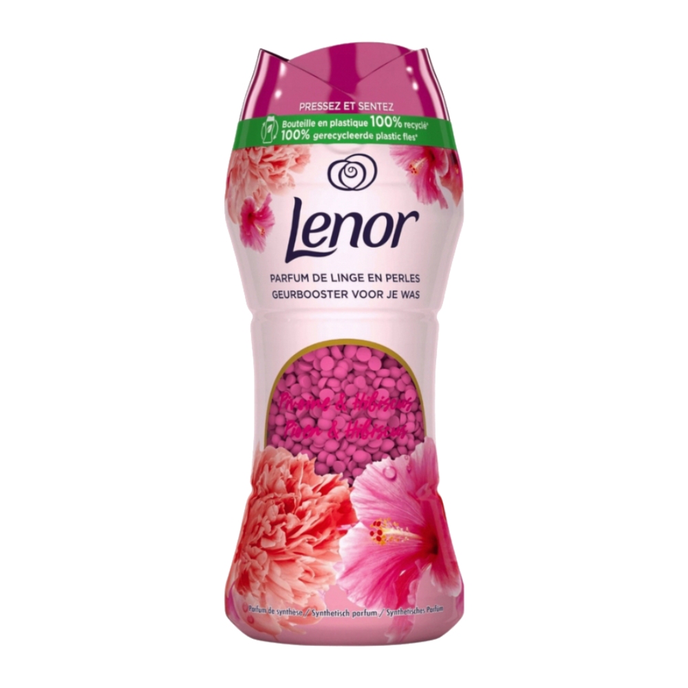 خوشبو کننده لباس Lenor مدل Peony And Hibiscus رایحه گل صد تومانی وزن 210 گرم