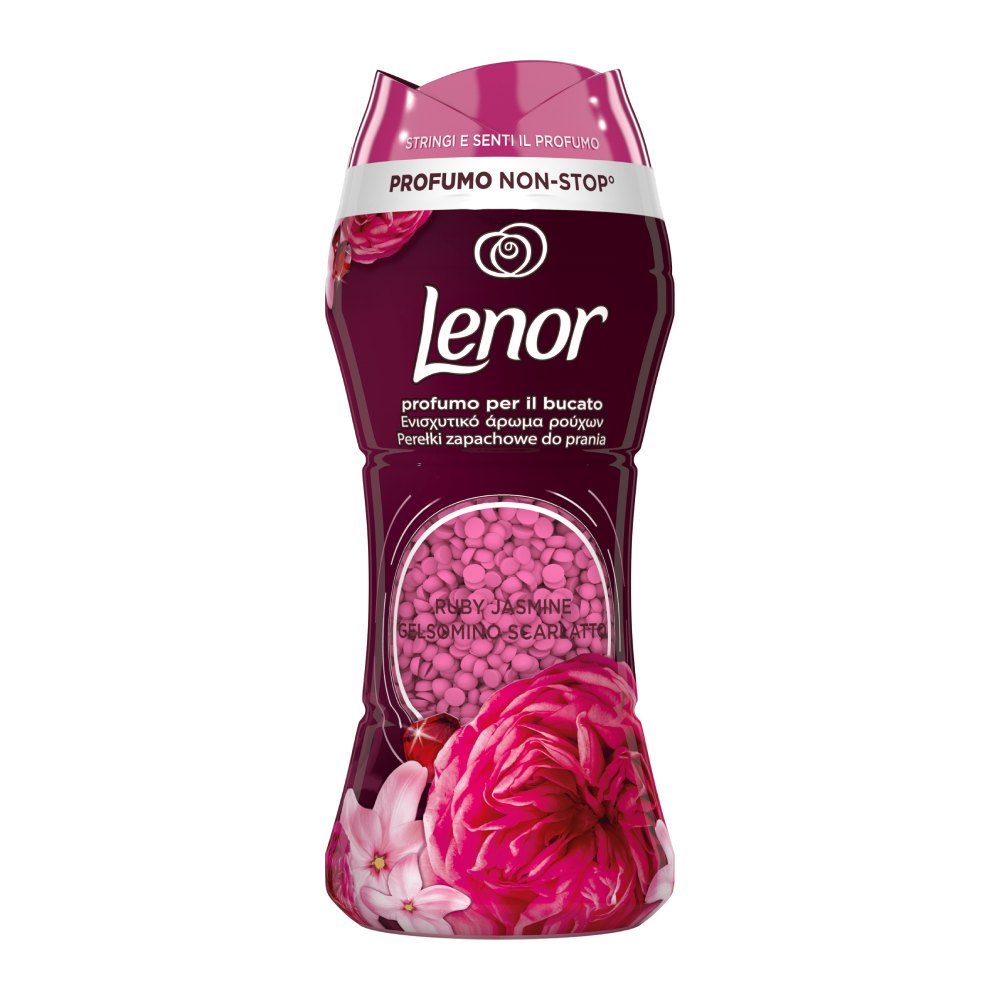 خوشبو کننده لباس Lenor مدل Ruby Jasmine رایحه گل یاسمن وزن 210 گرم