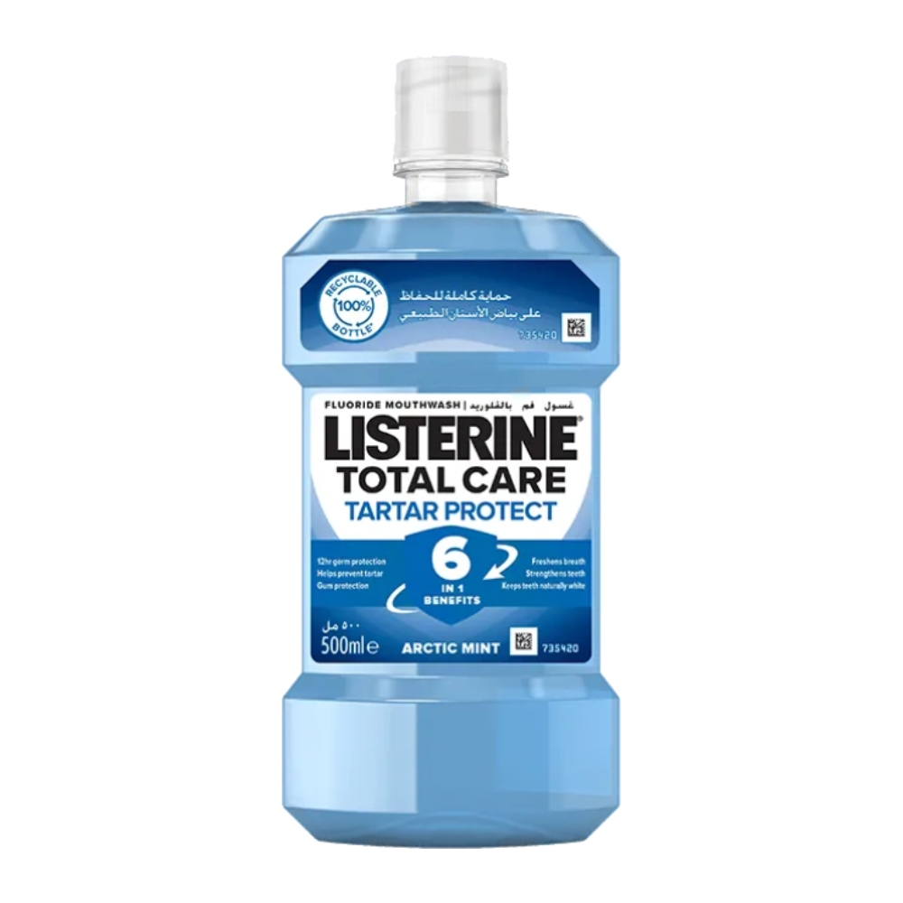 دهان شویه لیسترین Listerine سری Total Care مدل Arctic Mint حجم 500 میل