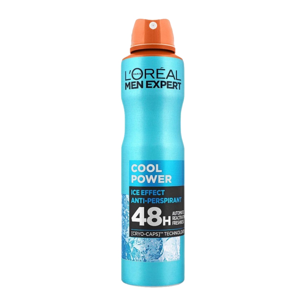 اسپری ضد تعریق مردانه لورآل L'Oreal مدل Cool Power حجم 250 میل