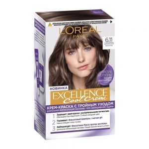 کیت رنگ مو لورآل L'Oreal سری Excellence شماره 6.11  پایه رنگ قهوه ای تیره