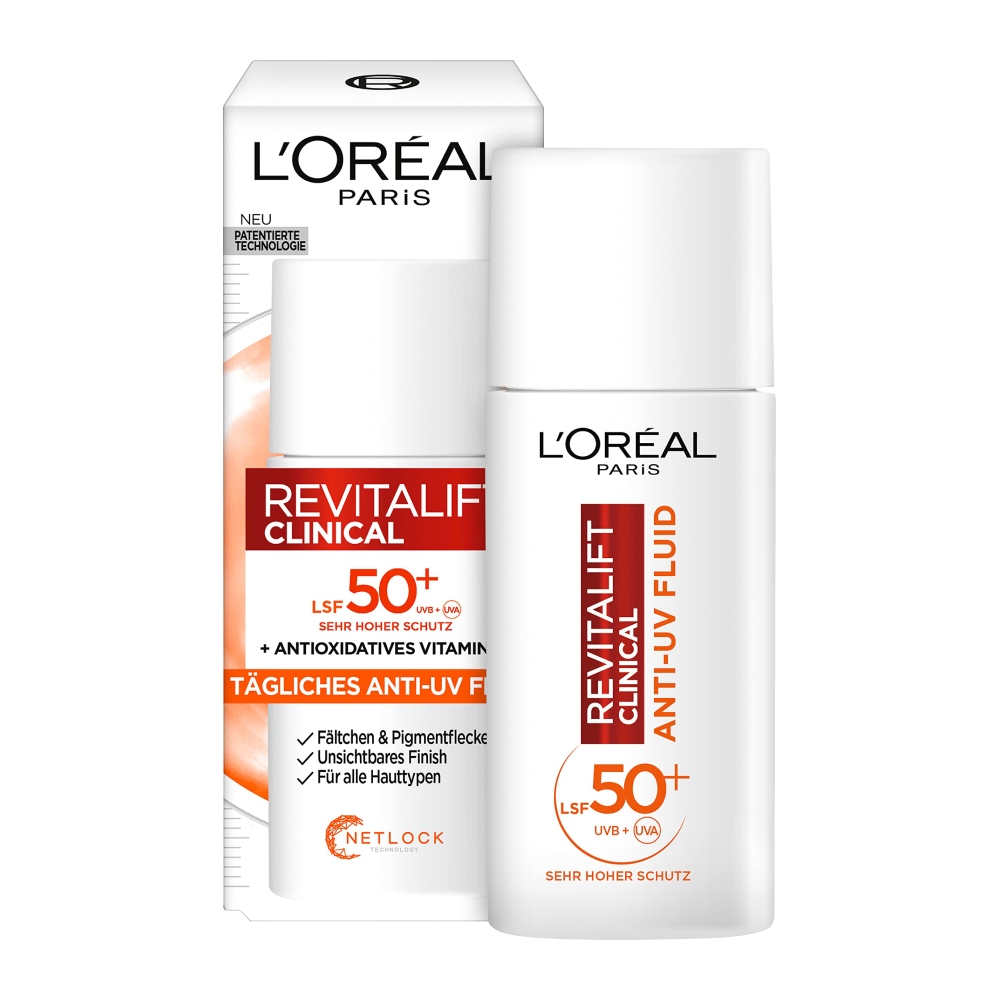 ضد آفتاب و جوانساز پوست L'Oreal مدل Revitalift حاوی ویتامین سی حجم 50 میل