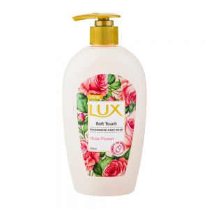 مایع دستشویی لوکس Lux مدل Soft Touch با رایحه گل رز حجم 500 میل