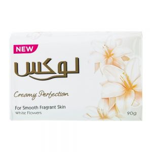 صابون دست و بدن لوکس Lux مدل Creamy Perfection رایحه گل های سفید وزن 90 گرم