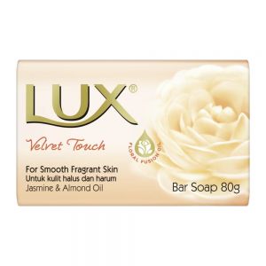 صابون دست و بدن لوکس Lux مدل Velvet Touch حاوی روغن بادام وزن 80 گرم