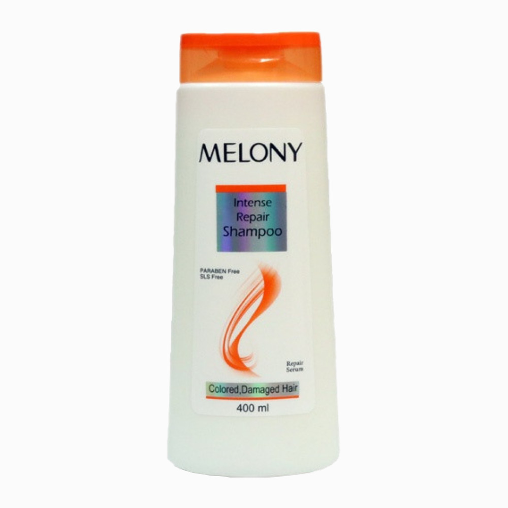 شامپو ترمیم کننده ملونی Melony مدل Instant Repair مناسب موهای آسیب دیده و رنگ شده حجم 400 میل