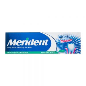 خمیر دندان سفید کننده مریدنت Merident مدل Whitening مناسب مصرف روزانه وزن 130 گرم