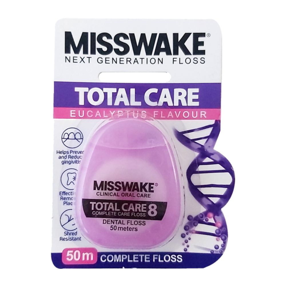 نخ دندان میسویک Misswake مدل Total Care با طعم اکالیپتوس طول 50 متر