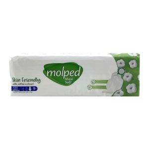 پد بهداشتی بالدار مولپد Molped مدل Skin Friendly سایز خیلی بزرگ بسته 9 عددی