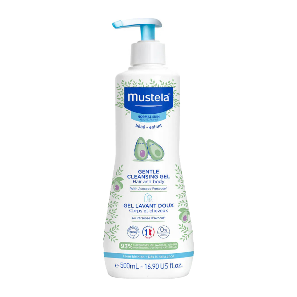 ژل شستشوی سر و بدن کودک موستلا Mustela مدل Aloe Vrea حاوی عصاره آلوئه ورا حجم 500 میل