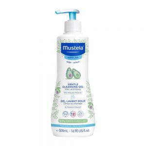 ژل شستشوی سر و بدن کودک موستلا Mustela مدل Aloe Vrea حاوی عصاره آلوئه ورا حجم 500 میل