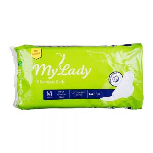 نوار بهداشتی بالدار مای لیدی My Lady مدل Classic Green سایز متوسط بسته 10 عددی