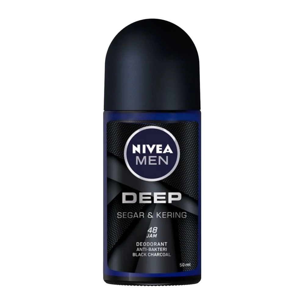 مام رول مردانه نیوآ Nivea مدل Deep بدون ایجاد لک روی لباس حجم 50 میل