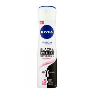 اسپری ضد تعریق زنانه نیوآ Nivea مدل Black And White Invisible Original ماندگاری 48 ساعت حجم 150 میل