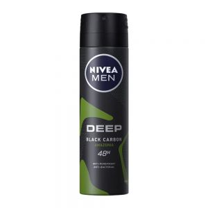 اسپری ضد تعریق مردانه نیوآ Nivea مدل Deep Black Carbon Amazonia حجم 150 میل