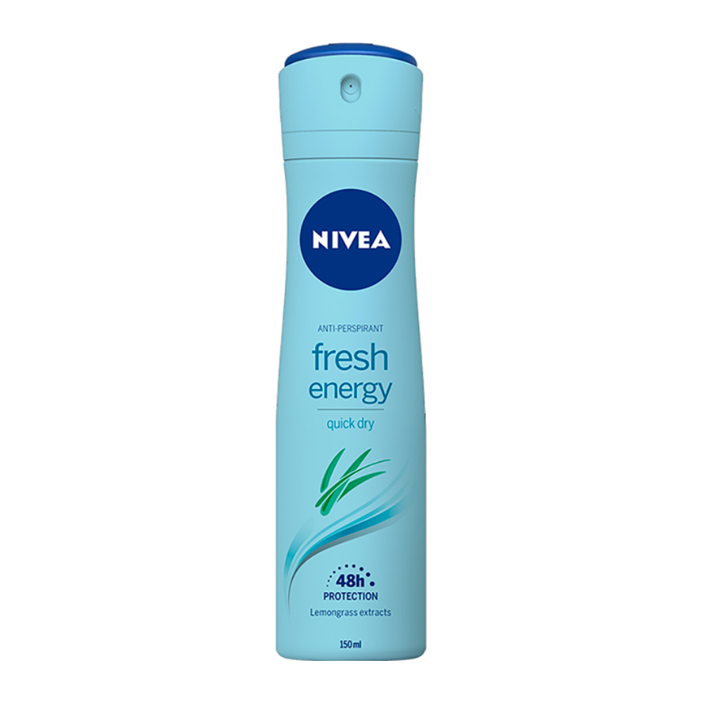 اسپری ضد تعریق زنانه نیوآ Nivea مدل Fresh Energy مناسب انواع پوست حجم 150 میل