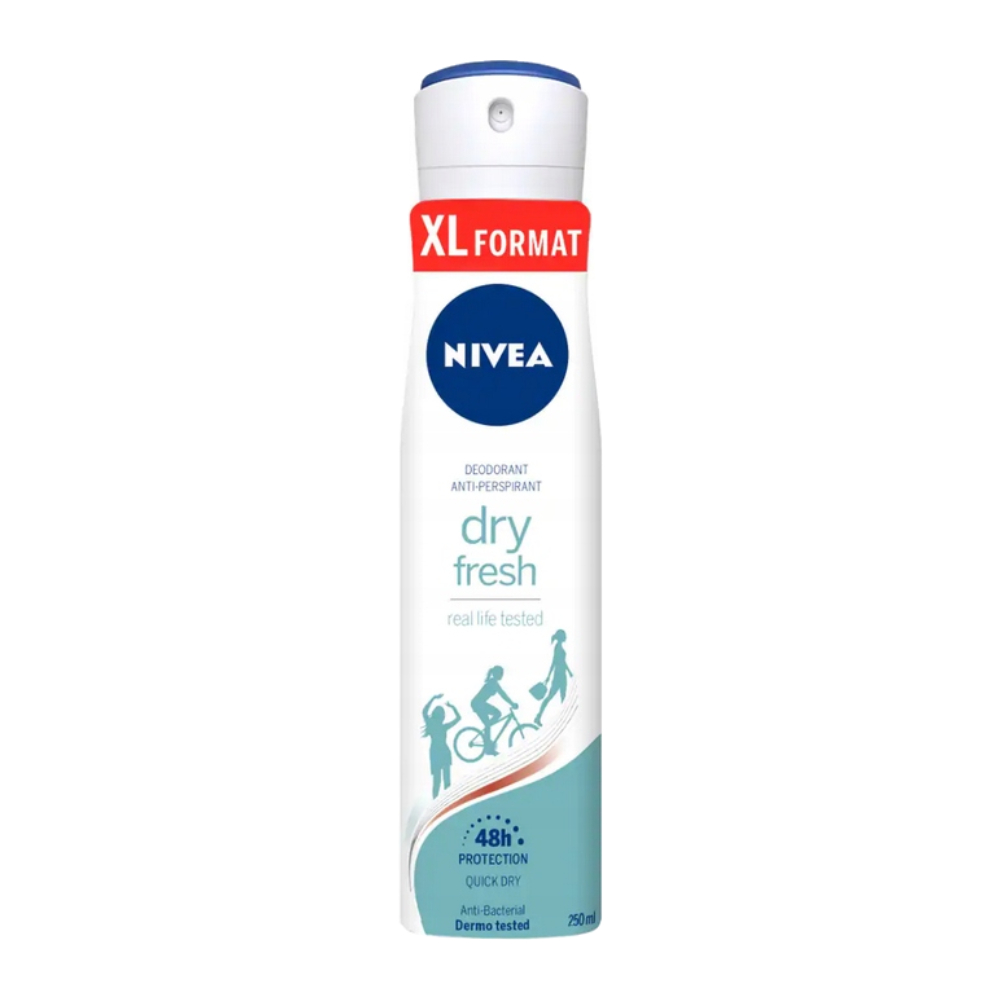 اسپری ضد تعریق زنانه نیوآ Nivea مدل  Dry Fresh رایحه ماندگار حجم 250 میل