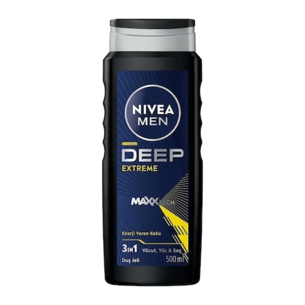 شامپو سر و بدن مردانه نیوآ Nivea مدل Deep Extreme رایحه انرژی بخش حجم 500 میل