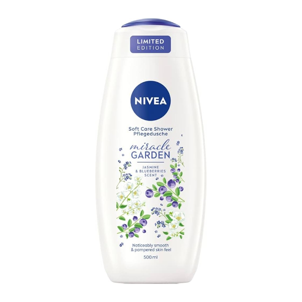 شامپو بدن نیوآ Nivea مدل Miracle Garden رایحه یاسمن و بلوبری حجم 500 میل