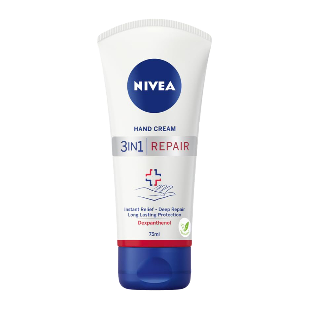 کرم دست نیوآ Nivea مدل 3in1 Repair ترمیم کننده پوست دست حجم 75 میل