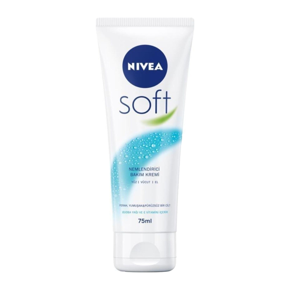 کرم مرطوب کننده دست و بدن نیوآ Nivea مدل Soft آبرسان قوی حجم 75 میل