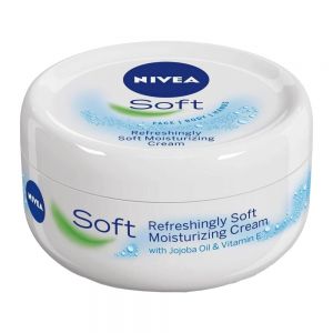 کرم مرطوب کننده دست و بدن نیوآ Nivea مدل Soft حاوی روغن جوجوبا حجم 300 میل