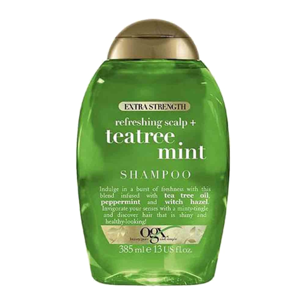 شامپو موی سر Ogx مدل Teatree Mint حاوی عصاره نعنا و چای حجم 385 میل