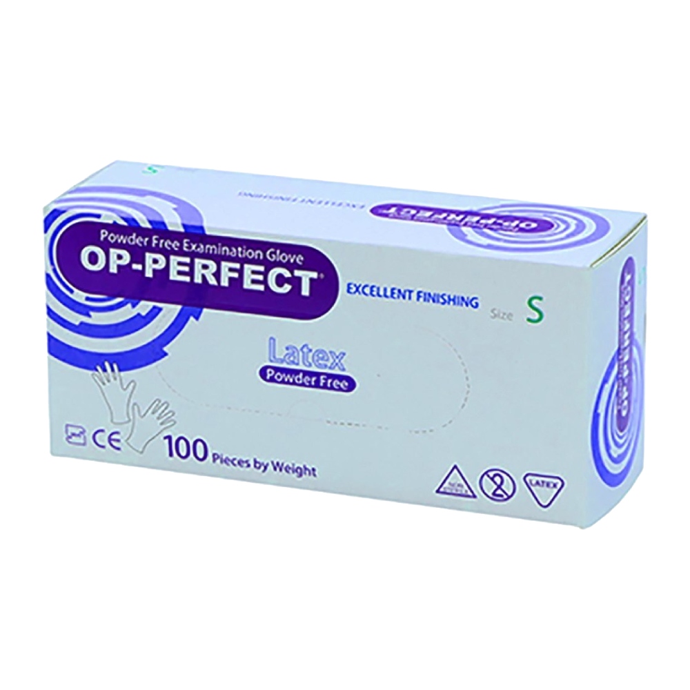 دستکش یکبار مصرف Op-Perfect مدل Excellent Finishing سایز کوچک بسته 100 عددی